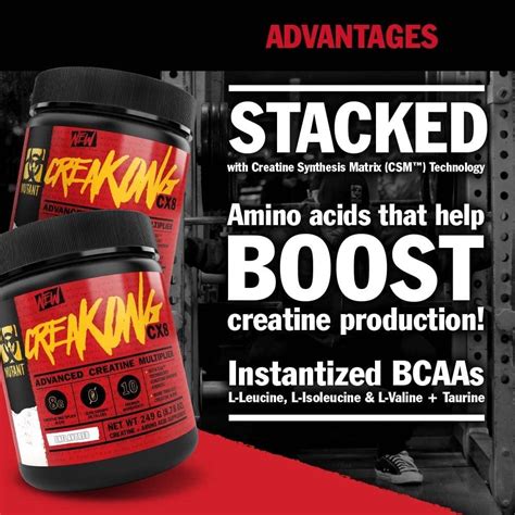 MUTANT CREAKONG CX8 - Advanced Creatine Multiplier & Amino Acid ...