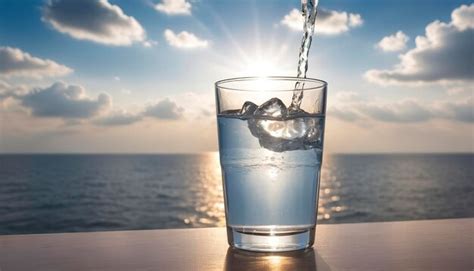 Холодная питьевая вода в стакане помогает предотвратить тепловой удар ...