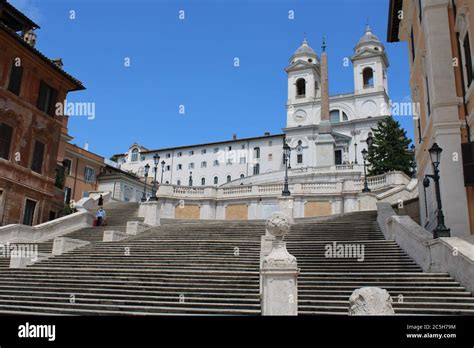 famous spanish steps trinita dei monti rome city center rome italy