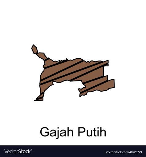 map city  gajah putih design world royalty  vector