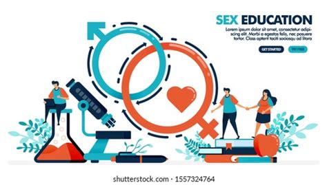 Vector Illustration People Studying Sex Education Stock Vector Royalty Free