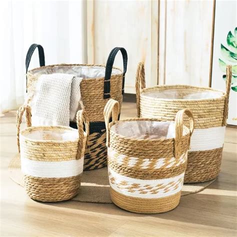 Panier Mir De Rangement Ronde Bambou Tailles D Coration