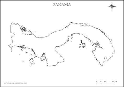 Mapa De Panama En Blanco Para Imprimir