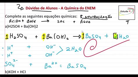 Como Completar Equações Química Quando Você Só Tem Os Reagentes