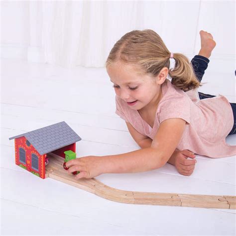 Bigjigs Double Engine Shed A Great Addition To Any Wooden Train Set