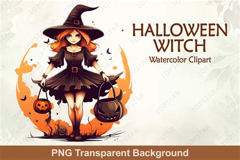 Halloween Witch Sublimation Clipart Graphic By Topstar Creative Fabrica