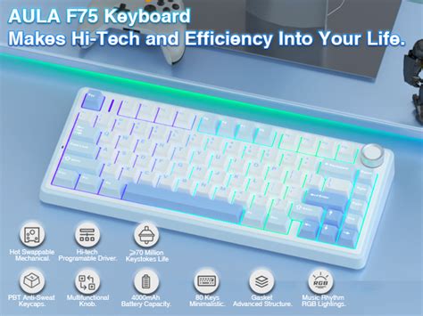 Mua Aula F Wireless Mechanical Keyboard Gasket Hot Swappable Custom Keyboard Pre Lubed