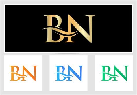 Premium Vector Letter Bn Logo Design Bn Logotype Template