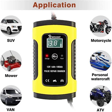 NWOUIIAY ZYX-J10 DIGITÁLNÍ INTELIGENTNÍ NABÍJEČKA AUTOBATERIÍ 12V/6A ...