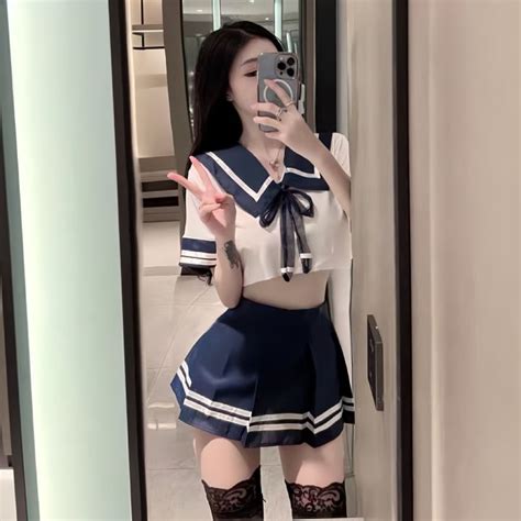 Sexy Lingerie Student Roleplay Set Hot Passion JK Uniform Temptation Sailor Suit Pajamas Lazada