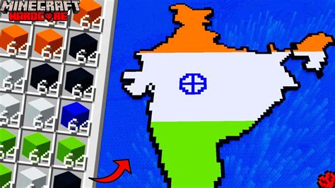 I Build India Map In Minecraft Hardcore Hindi Youtube