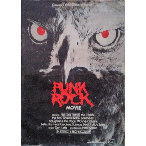 Punk Rock Movie Italian Original Promo Cinema Punk Film Poster By Sex Pistols Johnny