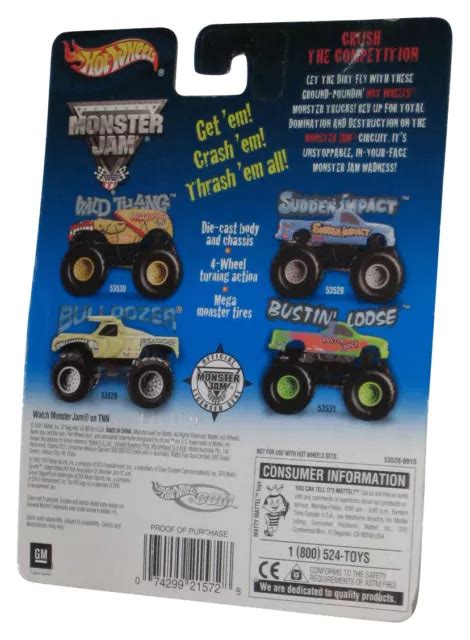 CAMION JOUET BLEU Hot Wheels Monster Jam Sudden Impact 2001 Mattel 1 64 EUR 27 86 PicClick FR