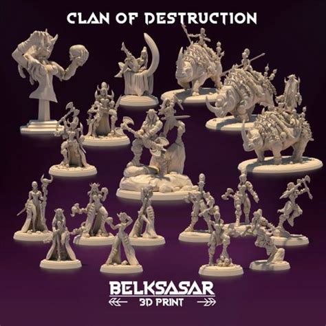Clan Of Destruction NUDE MINIATURES NOVEMBER D File For D PrintingCults