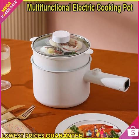 L Multifunction W Electric Cooking Pot With Steamer Non Stick Rice Cooker Hot Pot Noodles