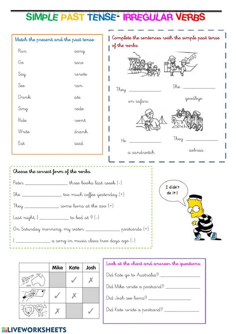 Ficha De Past Simple Regular Verbs Para 5o Primaria Ejercicios De Images