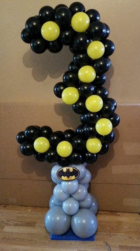 Pin By Lourdes Santos On Batman Balloons Baloon Decorations Batman