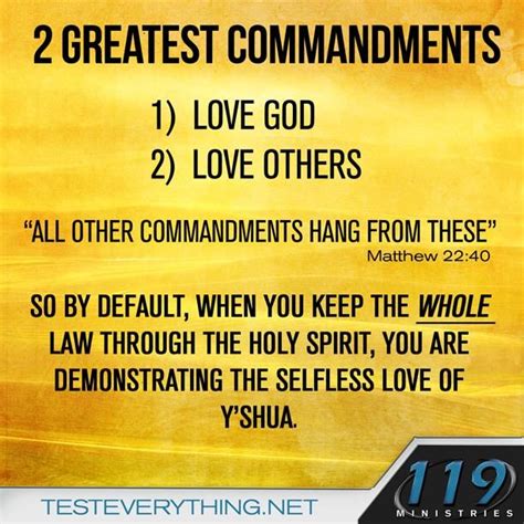 2 Greatest Commandments 1 Love God 2 Love Others “all Other Commandments Hang From These