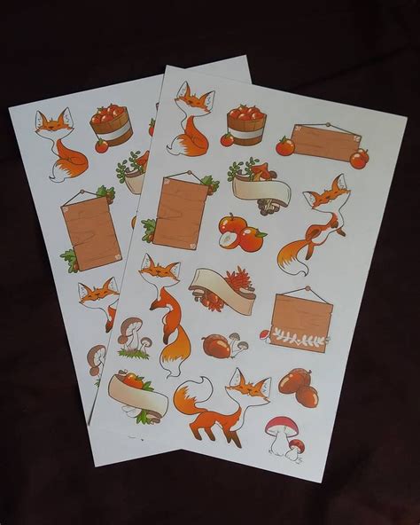 Cute Fox Stickers Foxy Banners Foxy Planner Stickers Kawaii - Etsy ...