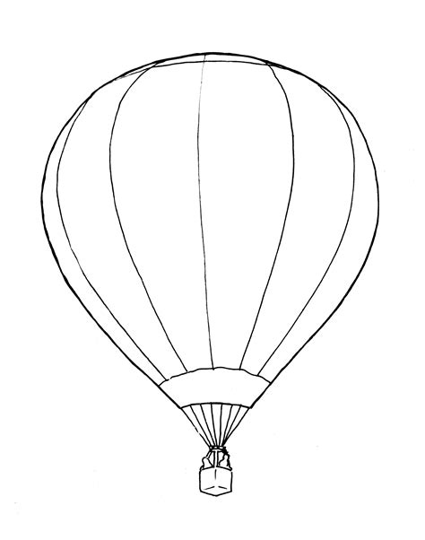 easy hot air balloon drawing 5