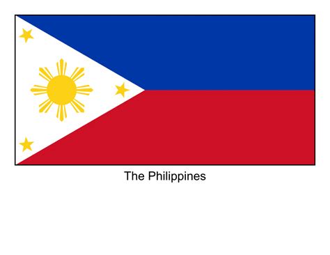 printable philippine flag  size bond