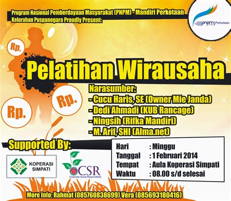 Desain Spanduk Pelatihan Kewirausahaan 2015 Design Printing