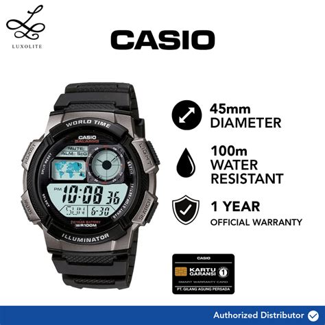 Jual Luxolite Casio Jam Tangan Pria Ae W Bvdf Ae W Bv Ae