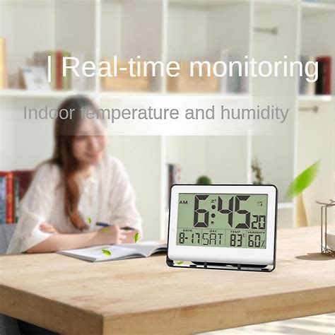 Atomic Clock With Indoor Temperature And Humidity,self-setting Digital ...