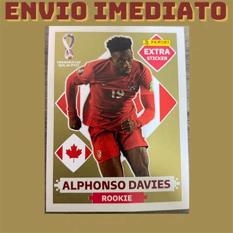 Alphonso Davies Ouro Figurinha Extra Rookie Copa Do Mundo 2022 Envio