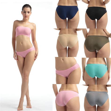 Women Panties Underwear Women Hipsters Briefs Underwear Seamless Ice Silk Sexy Lingerie
