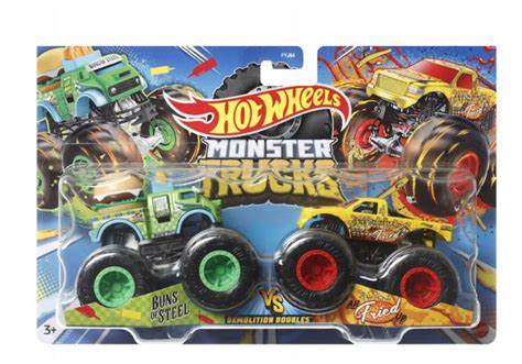 Hot Wheels Monster jam trucks Buns Steel vs All Fried Up Набір позашляховиків FYJ ID