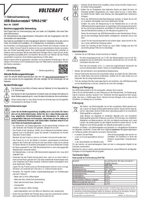 Mode Demploi Voltcraft Spas 2100 Français 4 Des Pages