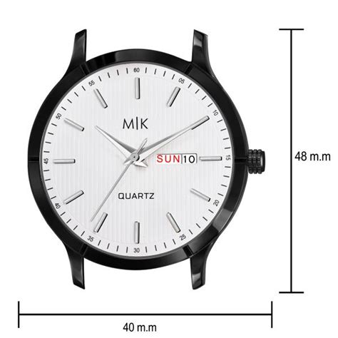 MORRIS KLEIN MK-8022 PREMIUM BLACK PLATED DAY & DATE FUNCTIONING Analog ...