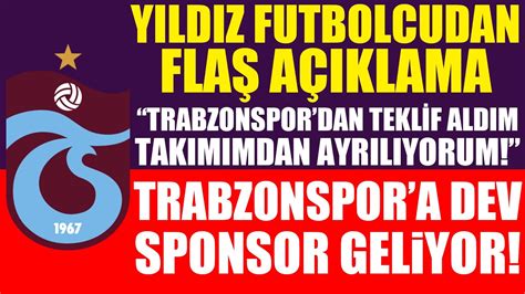 Yıldız futbolcudan flaş açıklama Trabzonspordan teklif aldım