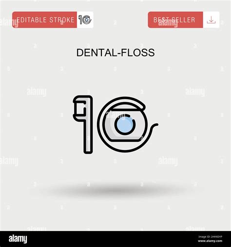 Dental Floss Simple Vector Icon Stock Vector Image Art Alamy