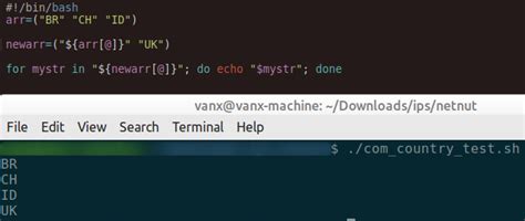 Loop done an array of strings successful Bash?