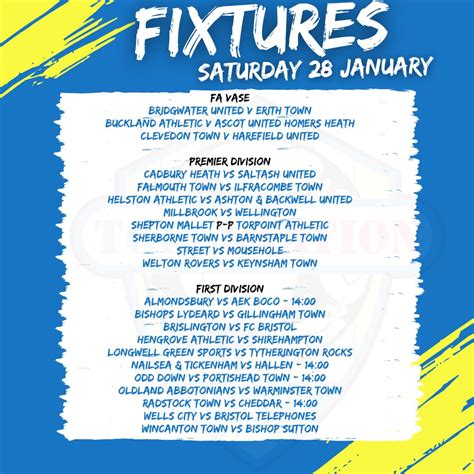 Toolstation League On Twitter FIXTURES A Look At The Fixtures