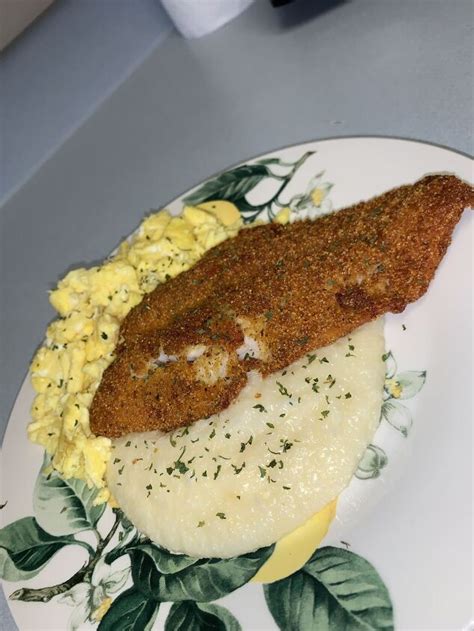 Southern Fried Swai Fish And Grits Foodtalk