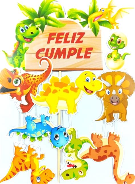 TOPPERS PARA TORTA DINOSAURIO Srl Comerciales