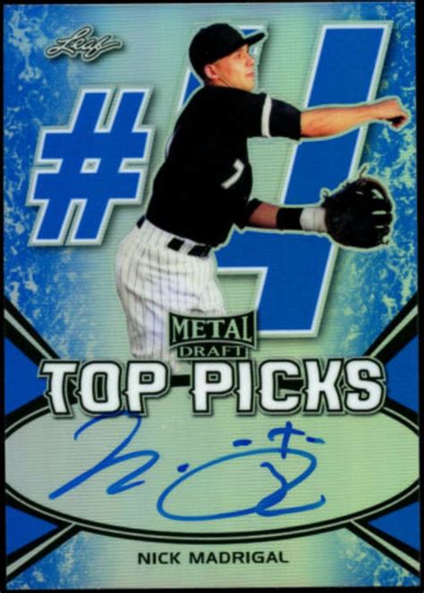Future Watch Nick Madrigal Rookie Baseball Cards White Sox