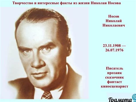 Краткая биография Николая Носова для школьников