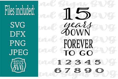 Years Down Forever To Go Anniversary Svg Wood Sign Gift