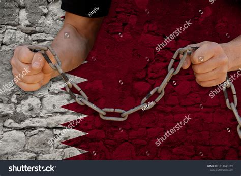 Male Hands Breaking Iron Chain Symbol Stock Photo 1814843189 Shutterstock