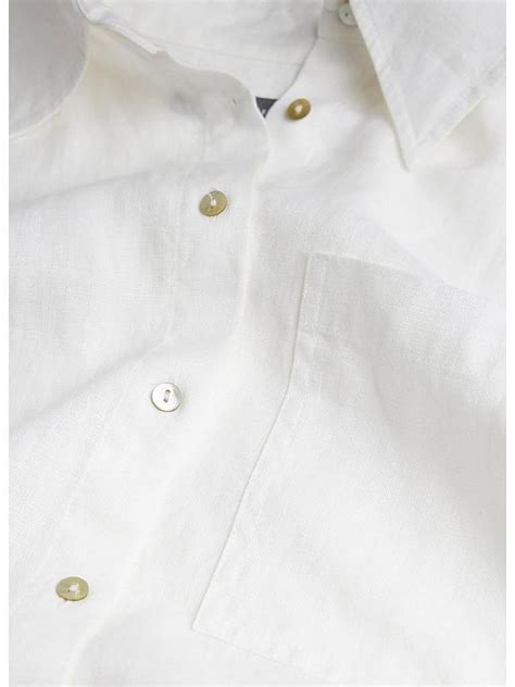 Mint Velvet Ivory Linen Resort Shirt Uk