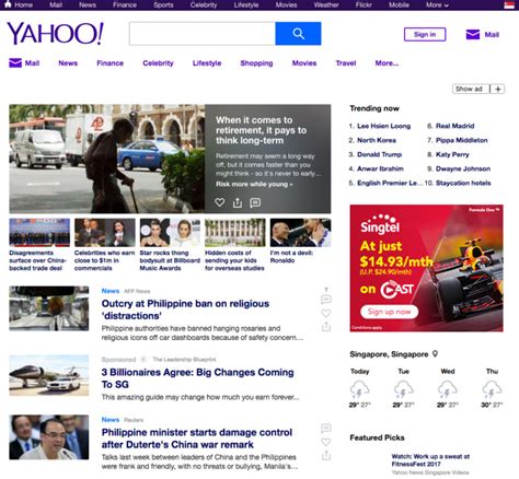 yahoo revamps homepage  yahoo finance websites marketing interactive