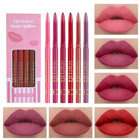 Firstfly Colors Matte Lip Liner Pen Set Nude Non Sticky Cup Lipstick Set Waterproof Long