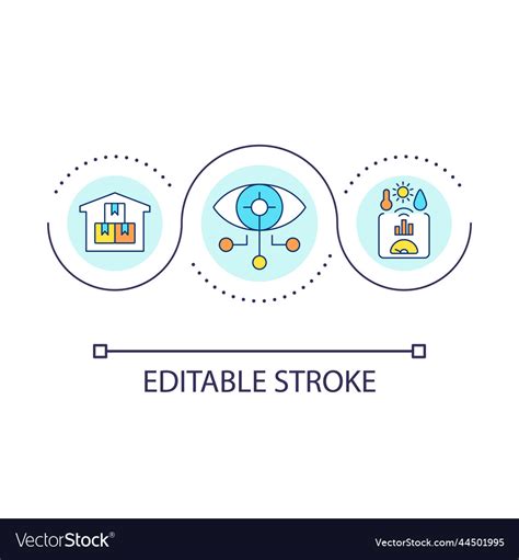 Remote Monitoring Control Loop Concept Icon Vector Image