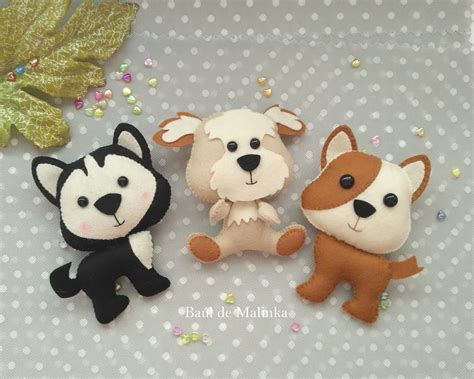 Dog Sewing Pattern Set Of Three Dogs Pattern Animal Ornaments Nursery