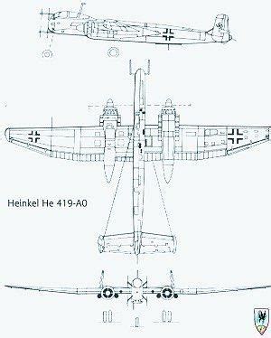 Heinkel He 419A-0 this was the high altitude version of the He 219 with ...