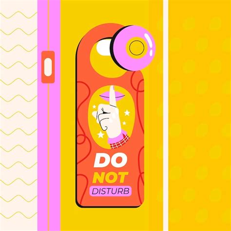 Design Plat Ne Pas Déranger Lillustration Du Signe Vecteur Gratuite
